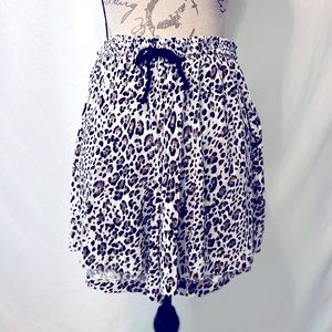 Soma Animal Print Elastic Waist Drawstring Relaxed Fit Shorts Medium NWT